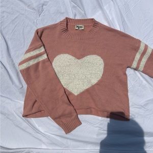 PINK HEART SWEATER